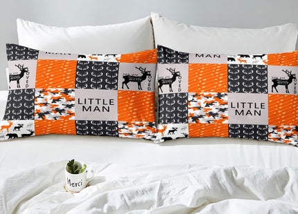 Feelyou Deer Sheet Set Camouflage Deer Elk Sheets with Deep Pocket Fitted Sheet for Kids Boys Girls Antlers and Arrows Bed Sheets Set Check Plaid Hunting Bedding Set Bed Set Full Size
