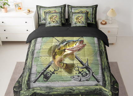 Feelyou Fishing Hunting Pike Bed in a Bag Twin Size Bedding