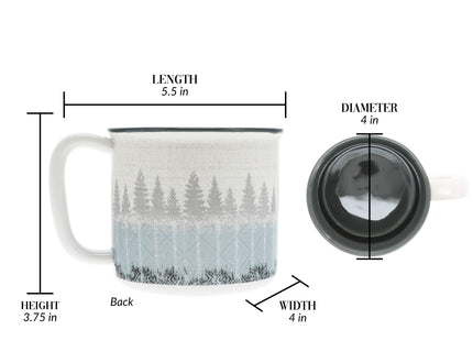 Pavilion Gift Company - Bearly Awake - 17 Oz Coffee Mug Tea Cup Woodland Hiking Camping Bear Cabin Woods Lodge Gift Outdoorsy Present