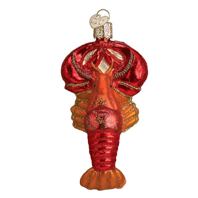 Old World Christmas Lobster Glass Blown Ornament for Christmas Tree, Handcrafted Holiday Decoration, Sea Collection