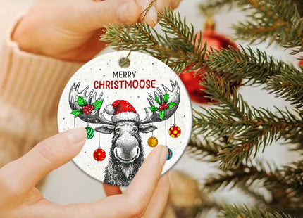 Moose Ornaments for Christmas Tree, Christmas Vacation Ornament, Hunting Woodland Animal Deer Ornaments, Cute Ornament for Kids - Moose Gifts for Women Lovers
