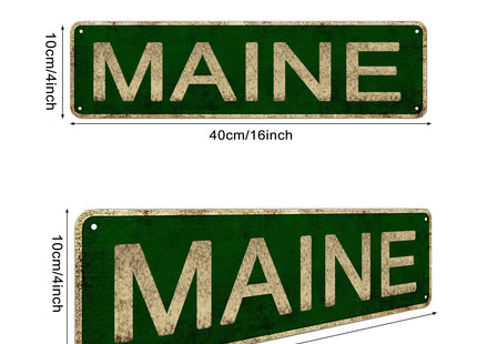 YOYUJU Maine Sign, America State Name Vintage Metal Tin Sign 4x16 Inch