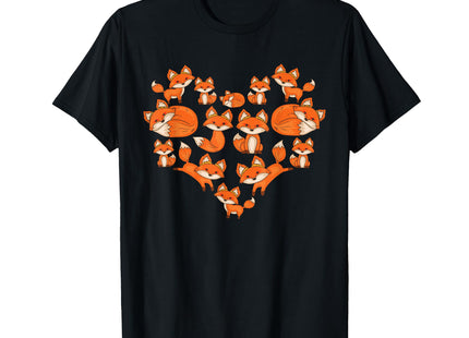 Fox for Women Girls Kids Heart Gifts Poses Cute Fox T-Shirt