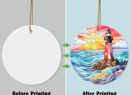 Christmas Ornament, Jocidea Lighthouse Christmas Decorations, Christmas Tree Ornament, Holiday Decor and Xmas Gifts Ideas
