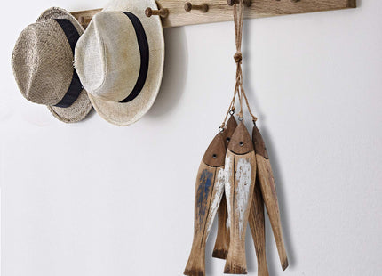 Rustic Wood Fish Home Decor Hanging Nautical Wall Decor