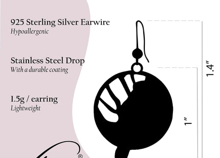 Chickadee Earrings by d'ears Non-Tarnish Sterling Silver French Hook Ear Wire