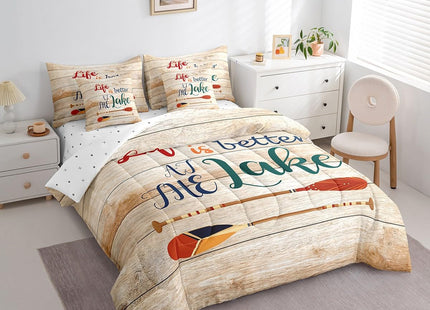 Erosebridal Life is Better at The Lake Comforter Set Kids Boys Twin