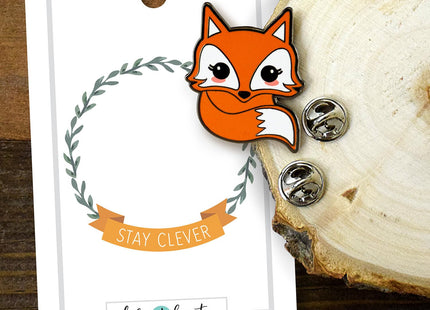 Clever Fox Enamel Pin