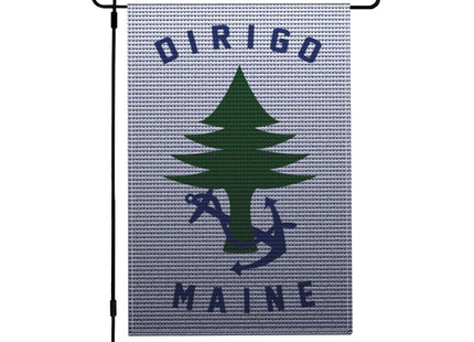 Ensign Of Maine Knitting Effect Garden Flags for Outside 12x18 Inch Double Sided Durable Spring Summer Garden Flag Patio Banner Home Lawn Decor Flag