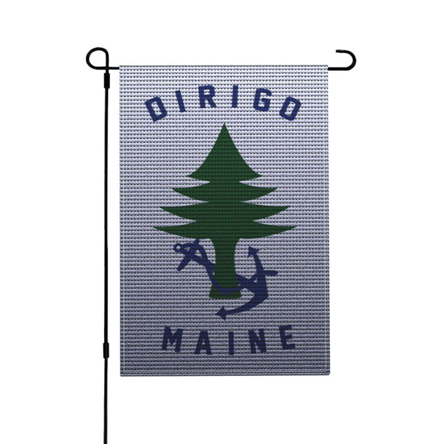 Ensign Of Maine Knitting Effect Garden Flags for Outside 12x18 Inch Double Sided Durable Spring Summer Garden Flag Patio Banner Home Lawn Decor Flag
