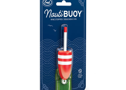 Genuine Fred NAUTI BUOY Lobster Buoy Bottle Stopper - Reusable Silicone Sealer, Wine Preserver Accessory - Nautical Beach-Inspired Design