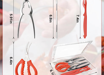 2026 Upgraded 8PCS Seafood Cracker Tool Set, Crab Crackers and Tools