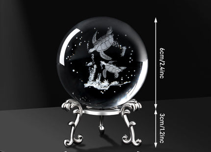 MAIBAOTA Sea Turtle Gifts for Women 3D Crystal Ball Turtle Themed Figurines