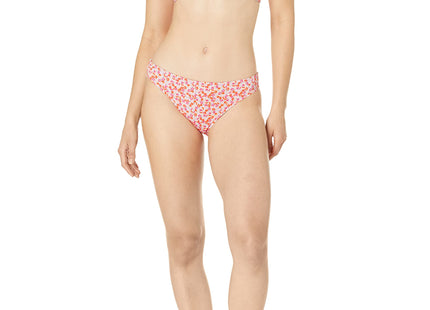 Amazon Essentials Women's Light-Support Padded Tie Halter Bikini Swimsuit Top (Available in Plus Size), Pale Peach Micro Floral, Medium
