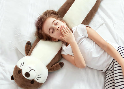 Tianmihou Giant 36inch Otter Long Plush Toy Body Pillow, Cute Otter Stuffed Animal Large Plushie Doll, Big Brown Soft Otter Plush Toy Gift for Kids Boy & Girls, Birthday