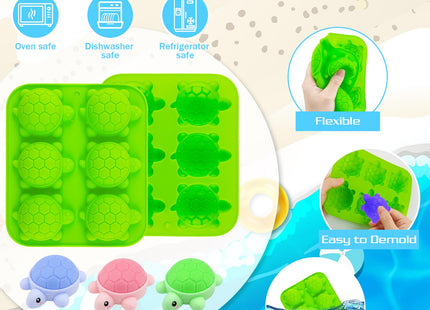 HNGWLYN Sea Turtle Chocolate Silicone Mold 3D Turtle Candy Molds
