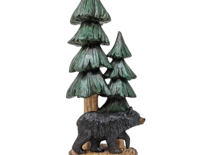 BestGiftEver Rustic Bear with Pine Tree Tabletop Figurine