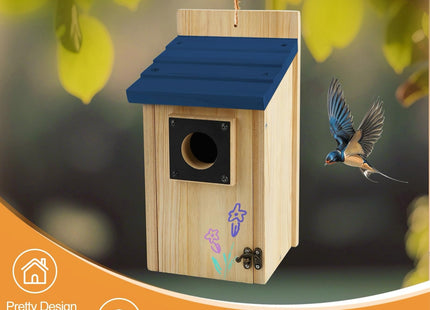 Wooden Bird Houses for Outside with Paint Set, Crafts & DIY Birdhouse Kits for Adults & Kids to Build, Bird House Outdoor for Bluebird Finch Swallow Wren Chickadee