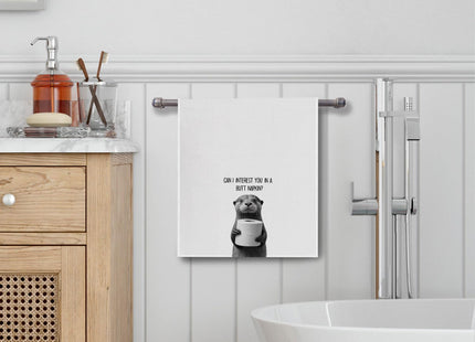 GCFET Funny Otter Hand Towels - Funny Decorative Waffle Weave Hand Towels for Bathroom, Otter Gifts Tea Towels, 16x24 Inch