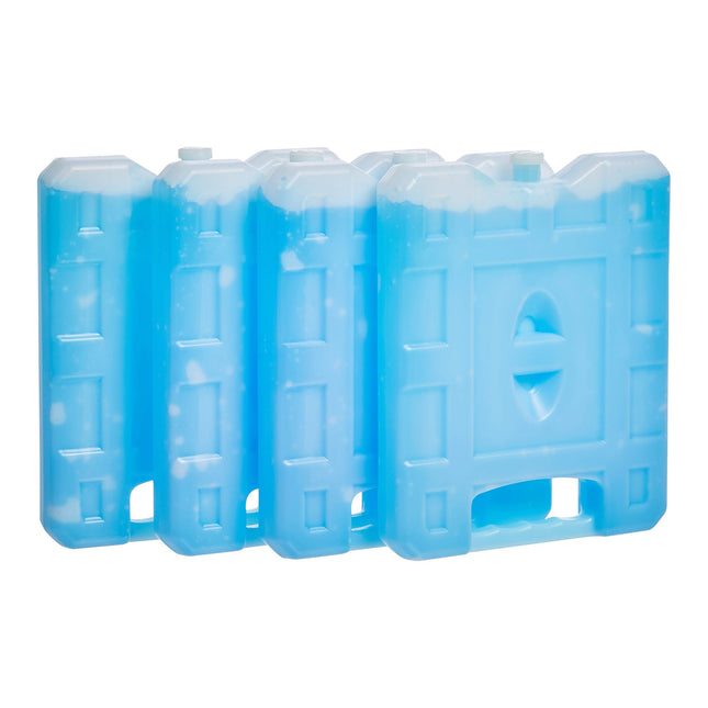 Amazon Basics Reusable Hard Sided Ice Packs for Lunch Boxes, Stay Cold for Hours, No Leak, BPA Free, Rectangular, 8.3" x 6.7" x 1.2", Blue, 4-Pack