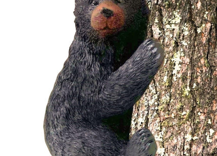 BestGiftEver Resin Black Bear Sculpture - Cub Tree-Mounted Ornament