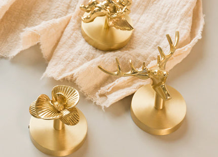 MFYS Brass Bird Coat Rack Robe Wall Hooks Hat Dragonfly Hanger for Bedroom Kitchen Various Shapes Animal Deer Decor Home Accessories (1, Butterfly)