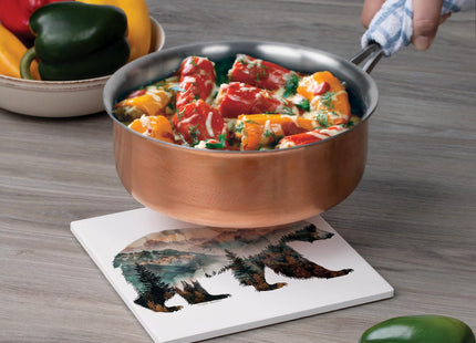 Thirstystone Bear Silhouette Decorative Heat Tolerant Stone Trivet