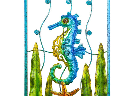 Metal Seahorse Beach Themed Bathroom Wall Art Decor,Home Wall Hanging