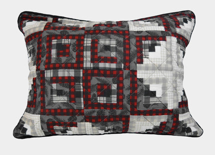 Donna Sharp Log Cabin Star Cotton Quilted Bedding Set, Twin Size, 68" x 90"
