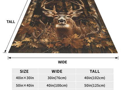 Country Deer Blanket Deer Elk Decor Throw Blanket Gifts for Girls Boys Deer Deer Winter Couch Bedding Super Warm Soft Plush Lightweight Fleece Flannel Blanket for Kids Adults Men Women 50"X40"