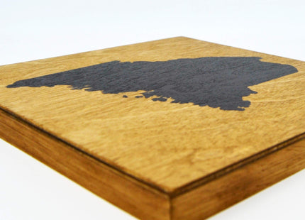 Maine Wood Sign - 8"x8" State Map Silhouette - Rustic Wall Decor for Home