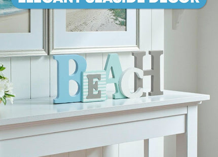 Wooden Beach Signs with Trio of Loose Starfish - Unique Beach Home Decor