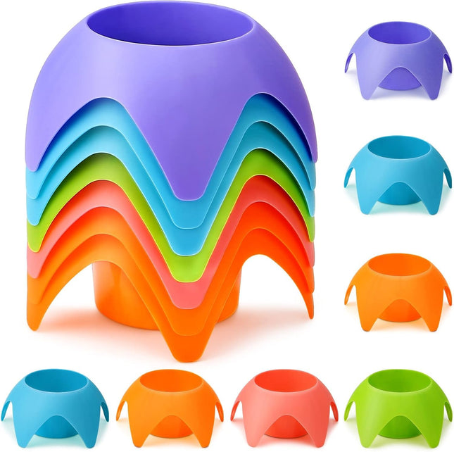 Uarzt Beach Cup Holders for Sand (7 Pack) | Beach Vacation Essentials Drink Holders, Sand Coasters for Drinks & Phones, Portable Beach Accessories Must Haves for Women, Family Travel & Summer Gifts