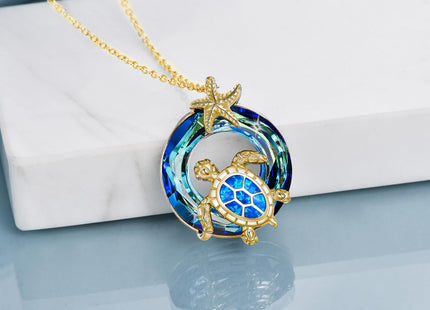 POTOPYY Gold Turtle Necklace for Women Sea Turtles Gifts Turtle Pendant