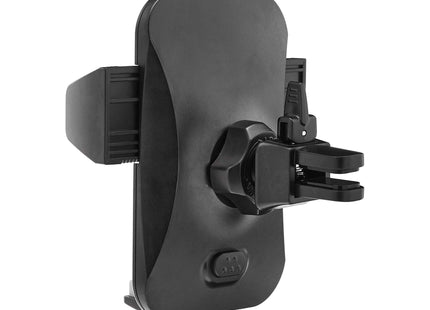 Amazon Basics Universal Portable Smartphone Holder for Car, Air Vent Mount, 360° Rotation, Easy to Install, One-Handed Release, Adjustable and Secure, Grey