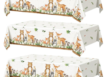 Woodland Baby Shower Decorations 3 Pack Woodland Tablecloth 54 X 108 Inch