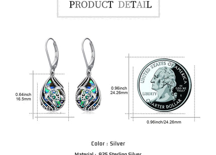 925 Silver Turtle Earrings Abalone Dangle Ocean Jewelry Sea Turtle Gifts