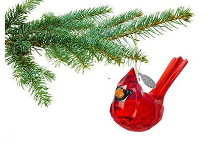 Cardinal Memorial Gift, Red Cardinal Sitting Acrylic Ornament & Suncatcher