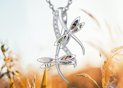 PRAYMOS Dragonflies Gifts 925 Sterling Silver Dragonfly Necklace