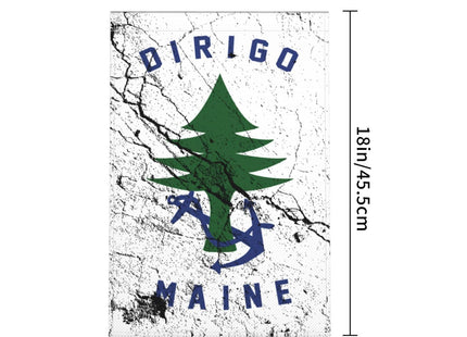 Ensign Of Maine Texture Effect Garden Flags for Outside 12x18 Inch Double Sided Burlap Small Garden Flag Yard Outdoor Lawn Home Decor Cute Welcome Banner