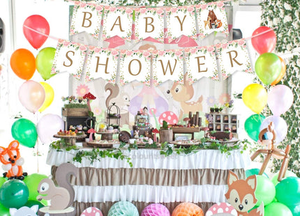 Woodland Baby Shower Decorations Woodland It’s a Girl Baby Shower Banner Forest Animal Garland for Woodland Creatures Birthday Party Decoration Supplies