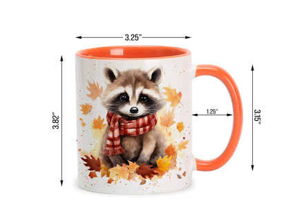 Hyturtle Fall Raccoon Mug, Autumn Birthday Gifts For Raccoon Lovers