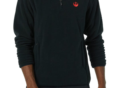 Amazon Essentials Disney | Marvel | Star Wars Men's Polar Fleece Quarter-Zip Mock Insulated Jackets, Soft Fleece, Star Wars Rebel Logo, X-Large