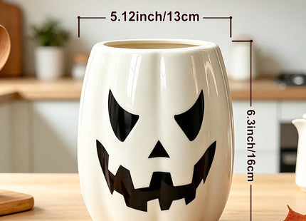 pinata Halloween Kitchen Decor, Ceramic Halloween Pumpkin Utensil Holder