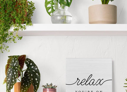 Country Lake Wood Sign Decor Desk Sign Lake House Relax Quote