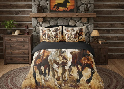 Erosebridal Horse 7 Piece Comforter Twin Size for Kids Boys