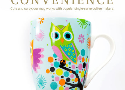 Divinity Boutique Owl Mug - Inspirational Ceramic Coffee Mug with Scripture for Women, Mom, Friends, Owl Lovers that is Colorful and Dishwasher Safe