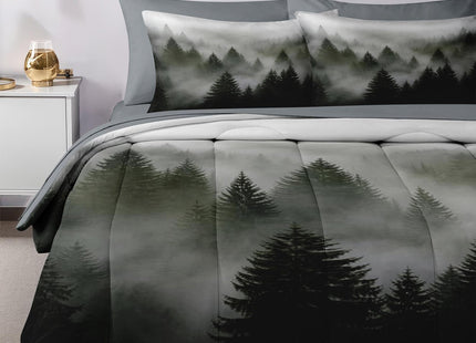 Nesker Queen Comforter Set with Sheets, 7 Pieces Mountain Forest Bedding