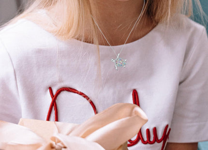 SUMFAN Sea Turtle Necklace Gifts for Girls Women,Rainbow Crystal Birthday Gifts Animal Jewelry Pendant Daughter (Sea Turtle Necklace)
