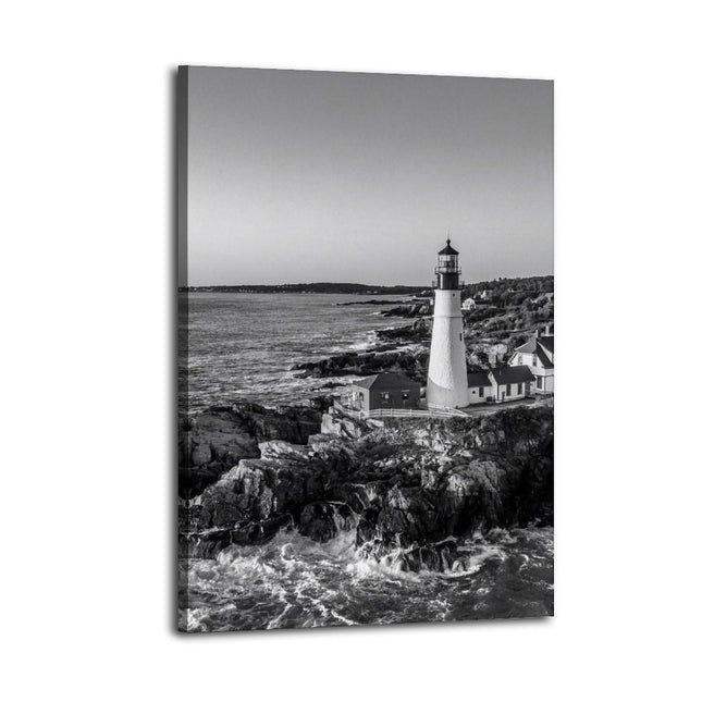 Borsxtzy Black And White Maine Photo Decor United States USA Art Poster